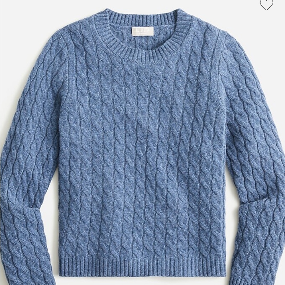 NWOT J. Crew Cashmere Cable Sweater BM214